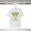 Casablanca shirt men's T-shirt cotton casual heart-shaped shirt luxury T-shirt clothing street short sleeved clothing top