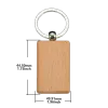 Kedjor 100st tomma trä Keychain Diy Wood Car Keyring Bulk grossist för lasergravering Anpassad present DIY Handgjorda tillbehör