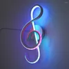 Wandleuchte Einfache RGB LED Metall Musik Note Spirale Nachtlichter Modernes Zuhause Innen Wohnzimmer Schlafzimmer Nachttischbeleuchtung Dekoration