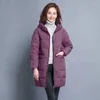 Women's Trench Coats 6XL Women Thicken Warm Hooded Parkas 2024 Winter Jacket Long Down Cotton Coat Femmale Fashion Solid Loose Casual