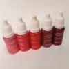 Sukienki 7 szt. Mikropigment tatuaż atrament do półprzewodowego makijażu 15 ml/butelka 3D Brwi usta Red Brown KIT