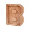 Storage Bottles & Jars Wooden Money Storage Jar Transparent Saving Box 26 English Alphabet Letter Piggy Banks Diy Creative Gift Drop D Dhizn