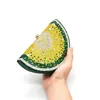 Special Top Design Bridal Wedding Women Evening Party Diamonds Fruit Watermelon Slice Clutches Crystal Pures Q1113238C