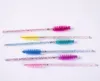 قابلة للتصرف الملونة 50 PCS/Pack Crystal Eyelash Makeup Brush Diamond Handle Mascara Wands أداة تمديد الرموش