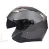 Casques de moto arrivés casque de sécurité rabattable double lentille visage ouvert scooter électrique jet motocross cascos para moto approuvé par le DOT