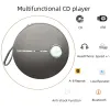 Leitor de cd portátil recarregável de bluetooth dos alto-falantes, leitor de disco de cd de música compacto para carro/viagem, áudio doméstico com alto-falante estéreo