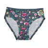 Calcinha feminina mulher roupa interior panti floral cuecas modal calcinha cintura baixa flor impressão