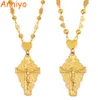 Anniyo 7 Model The Cross Pendant Ball Beads Chain Necklaces Men Women Hawaii Micronesia Chuuk Jewelry Crosses #192306P3882979