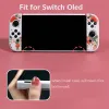 Casos nintend switch oled console escudo bonito morango coelho caso joycon controlador anti-risco kawaii capa dura para oled