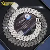 Pass Diamond Tester Vvs Black Moissanite Diamond Silver 925 Hip Hop Iced Out Jewelry Men Necklace Cuban Link Chain