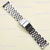 Watch Bands high quality 22 24mm solid polished silver stainless steel bracelet for Breitling Navitimer band with T240227