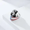 Män ring titanium stål varghuvud mode personliga smycken skalle huvud personlighet dominerande ring