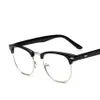 Montature in vetro per uomo Retro 2021 marca stile coreano occhiali in metallo uomo donna mezza tonda montatura vintage occhiali moda occhiali da sole234J