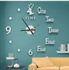 Wall Clocks Luminous European DIY Creative Clock Simple Punch-free Living Room Home Bedroom Stickers Silent Decoration