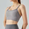 RUNNING Träger-Sport-BH für Damen, sexy, überkreuzter Rücken, leicht stützender Yoga-BH mit abnehmbaren Körbchen