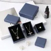 Jewelry 24pcs Black Blue Paper Jewelry Box Bracelet Necklace Ring Earring Box Handmde Kraft Wedding Gifts Packaging Box DIY Accessories