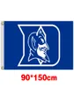 Duke Blue Devils University Large College Flag 150CM90CM 3x5ft Poliester Zwyczaj Poliester Dowolne Flaga Sportowa Latająca Dom Garden Outlo137119