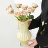 Medieval Vase, Living Room, Water-based Flower Arrangement, High-end Feeling, Pleated Skirt, French Glass Decoration, Dining Table, Soft Decoration