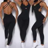Sporty Jumpsuit Women Sportwear Push Up Gym Set Fitness Overalls Lycra Sport Outfit for Woman Sportswear Yoga Clothes PINK 240226