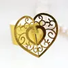 50pcs Heart Napkin Rings Lace Towel Paper Buckle Wedding Banquet Festival Table Decoration Napkin Loop Ring Party Supplies1286i