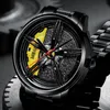 2020 Nektom Men Watch Sports Car Watch Rim Design Design Car Waterproof Watches ze zegarek zegarowy ze stali nierdzewnej