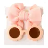 Hair Accessories Children Decorations Bows Band With Round Sunglasses Baby Girl Supplies Pography Props Birthday Gifts For Drop