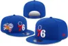 „76ers” czapki piłki 2023-24 unisex moda bawełniana bawełniana czapka baseballowa kapelusz snapback hurt haftowy haft haftowy wiosna letnia czapka hurtowa