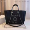 Tasarımcı Çanta Kadınlar Lüks El Tuval Beach Bag Tote Çanta Klasik Büyük Sırt Çantaları Kapasite Küçük Zincir Paketleri Büyük Crossbody D874 Fabrika Mağazası ABD Satış