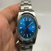 Relógios masculinos movimento mecânico de corda automática 1164gv mostrador azul vidro safira escondido fecho de coroa dobrável relógios masculinos 40mm254w