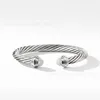 DY Twisted Open Design Bracciale Diamond Fashion Romantico Lusso Coppia Anniversario Compleanno Gioielli Regalo Portagioie popolare europeo e americano