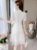 Party Dresses Summer White Floral Chiffon Casual Festival Dress Women Elegant Bodycon Chic Long 2024 Korean Fashion Dance