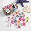 Fleurs décoratives 50pcs Mini fleur de soie tête de marguerite artificielle pour la décoration artisanale bricolage