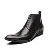 Ботинки черные мужские короткие коричневые на шнуровке с острым носком однотонные деловые до щиколотки размер 39-45