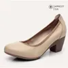 Dress Shoes Super Soft & Flexible Pumps Women OL Spring Mid Heels Offical Comfortable Size 34-43