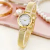 Montres-bracelets 2024 Mode Golden Argent Acier Slim Sangles Femmes Montres Petit Cadran Rond Bracelet Quartz Montre-Bracelet Pour Fille Cadeau