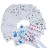 120 pcslot autocollant pour ongles été dessins colorés décalcomanies de transfert d'eau ensembles fleur plume Nail Art décor beauté Tips6338421