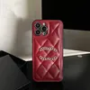 Leather Quilted Phone Case Designer for iPhone 15 Pro Max Cases Apple iPhone 14 13 12 11 Pro Max 14promax 13promax 12promax 11promax Case Brand Mobile Phone Cover