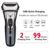 Shavers USB Electric Electric Golarka do golenia ze stali nierdzewnej maszyna do golenia Mężczyźni 3D Triple pływające łopatki golar