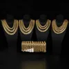 Cadena Cubana Wholesale Hip Hop Jewelry 14k Real Gold Plated Heavy Solid Miami Cuban Link Chain Halsband för män