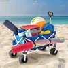 Shopping Carts Maintays Folding all terrain wide gauge wheeled beach bike blue Q240227