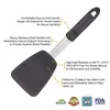 LMETJMA Silicone Turner Spatula Set Heat Resistant Large Wide Flexible Spatulas Rubber Turners Cooking Utensils KC0144 240226