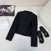 Blazers de styliste pour femmes, revers coloré, rétro élégant, Style princesse, veste de costume courte, Cardigan à boucle, jupe de costume courte