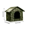 Mats Collapsible Cat House Winter Warm Cat Bed Sleep House Waterproof Isolated Feral House For Outdoor Cats Dogs Pet House Supply