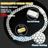 Hip Hop Rapper Mossanite Ketting Sieraden Vvs 925 Sterling Zilver 20mm Black Diamond Moissanite Cubaanse Link Chain