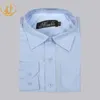 Bebê meninos camisas de manga longa 2-13 anos top crianças ternos blusa formal para casamento azul branco e roxo uniforme de estudante sólido 240219