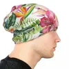 Berretti Fiori luminosi Cappelli a cuffia Berretto floreale hawaiano tropicale Cappello lavorato a maglia personalizzato Berretti elastici termici per sport all'aria aperta per adulti