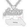 Ciondolo in moissanite di lusso con gioielli hip-hop in argento sterling 925 con nome personalizzato pendente VVS collana con lettere personalizzate in moissanite