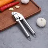 Stainless Steel Garlic Press Grater Crusher Mincer Chopper Slicer Squeezer For Garlic Ginger Household Kitchen Accessories YFA1944