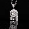 Hip Hop Mens Jewelry Iced Out Custom JESUS S Sier Vvs Moissanite Diamond For Tennis Chain Necklace Link Pendant