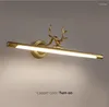 Lampada da parete Illuminazione a LED Specchio per il bagno Mobile per il trucco Vanity in legno Nero/Oro Interni decorativi moderni